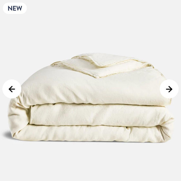 Washed European Linen Duvet Cover - Cream, Full/Queen