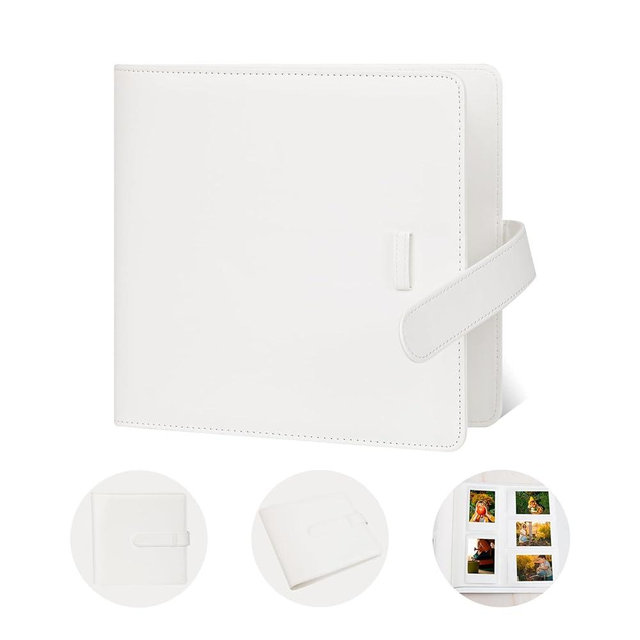 360 Pockets Photo Album for Fujifilm Instax Mini 12 11 9 8+ 8 90 40 EVO LiPlay Instant Camera, For Polaroid Snap/PIC-300/Z2300/ SocialMatic Instant Cameras & Zip Instant Printer (Ice White)