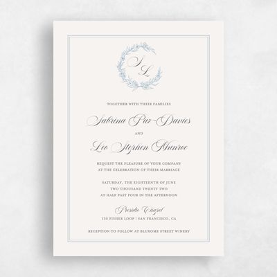Multi-Colored Wedding Invitation - Goundry Frame