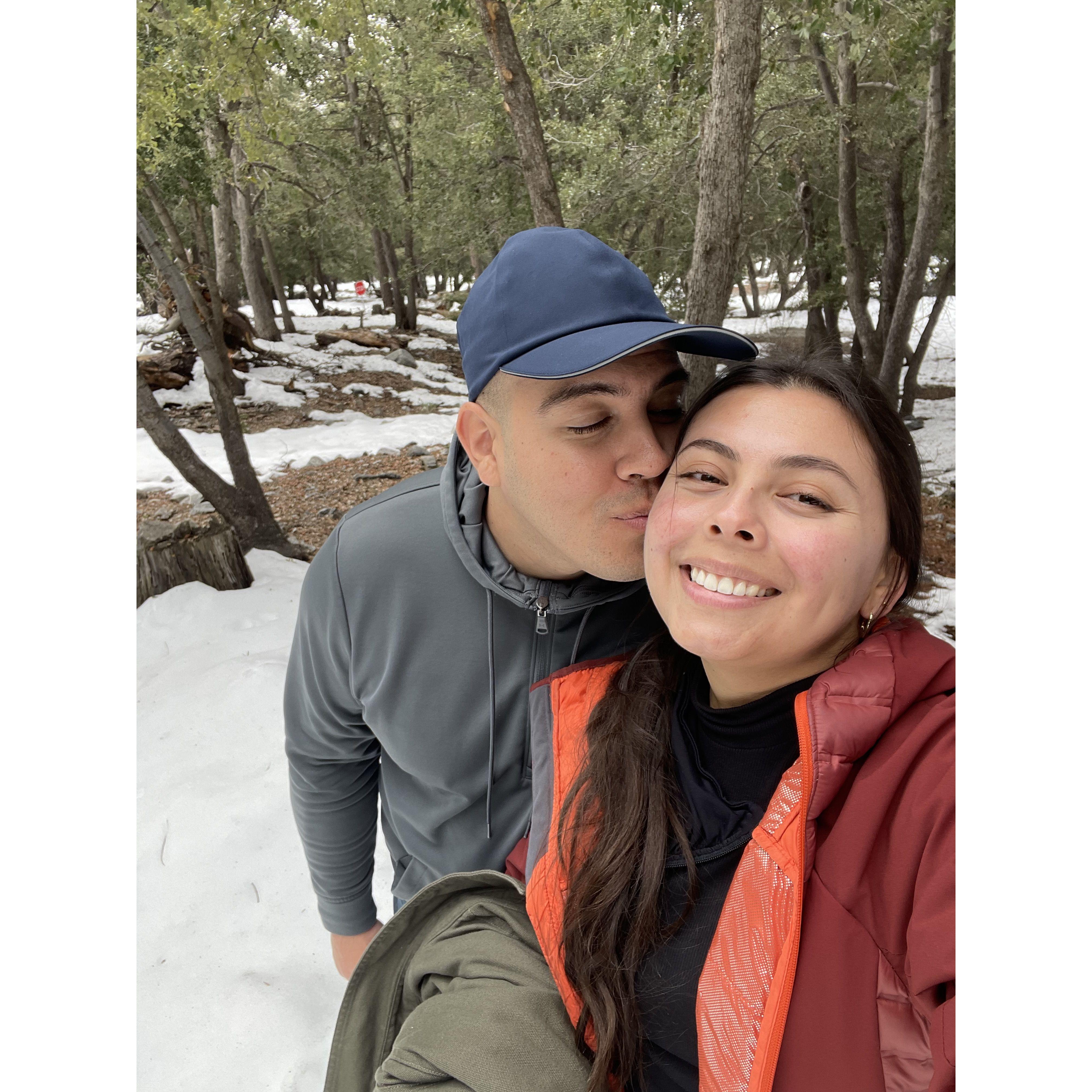 Feb. 2024 | Hiking in the snow.