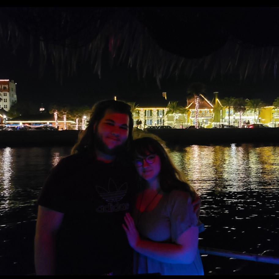 Tiki boat ride during St Augustine’s nights of lights. Dec 2022