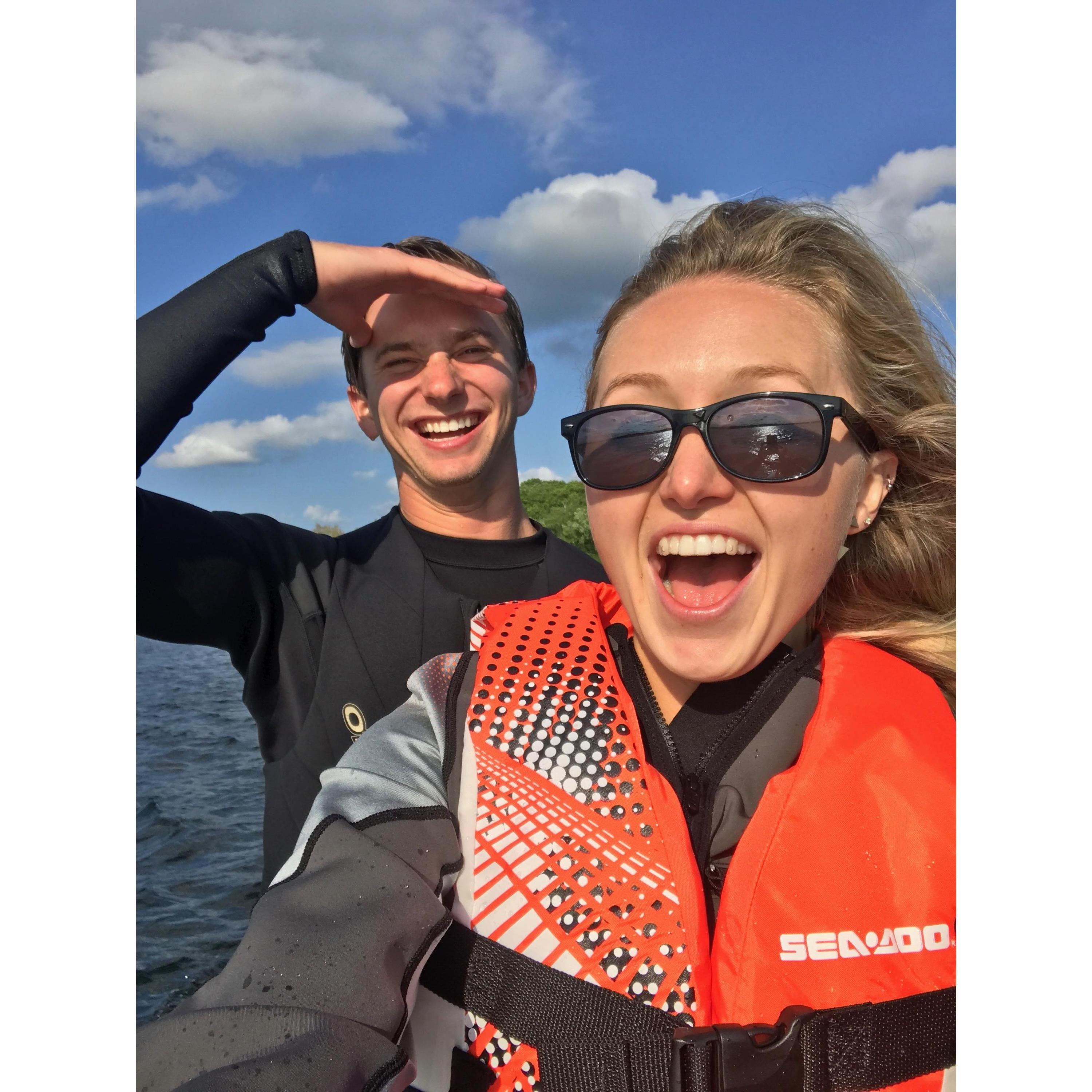 Jet skiing on Lake Minnetonka!