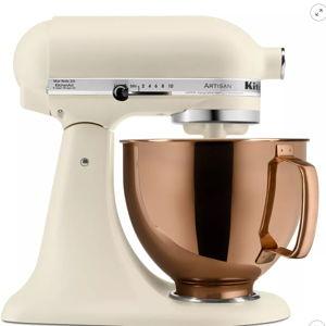 KitchenAid 5qt 10-Speed Stand Mixer with Copper Bowl Fresh Linen - Hearth & Hand™ with Magnolia: Metal, 325W, 22.8 lbs