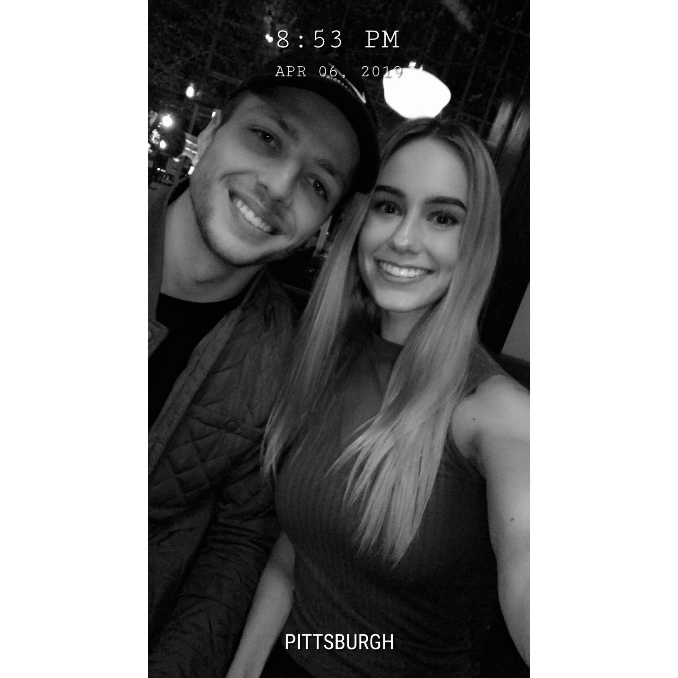 While living in Pittsburgh they shared so many adventures together, like visiting pubs and trying Pittsburgh's famous sandwiches that have the fries inside the sandwich!