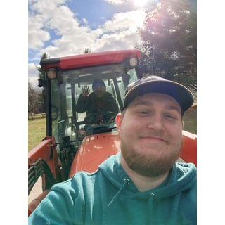 My first time driving a tractor