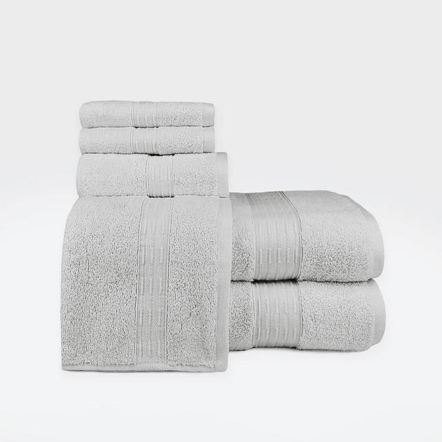 6pc Hempstead Towel Set Gray - Loft By Loftex