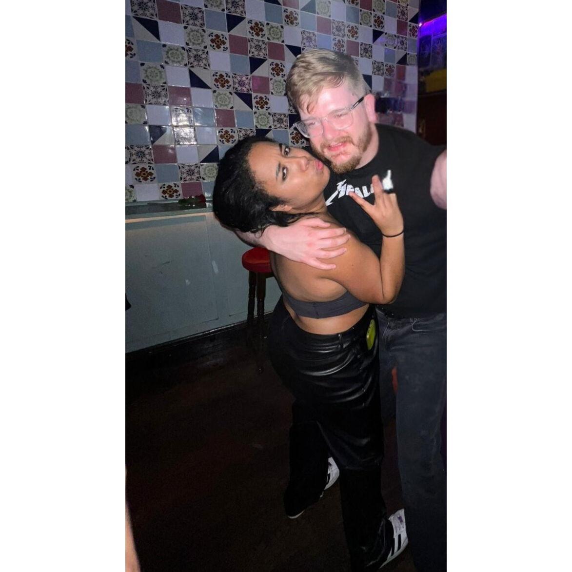 Drunk at our epic EMO party.