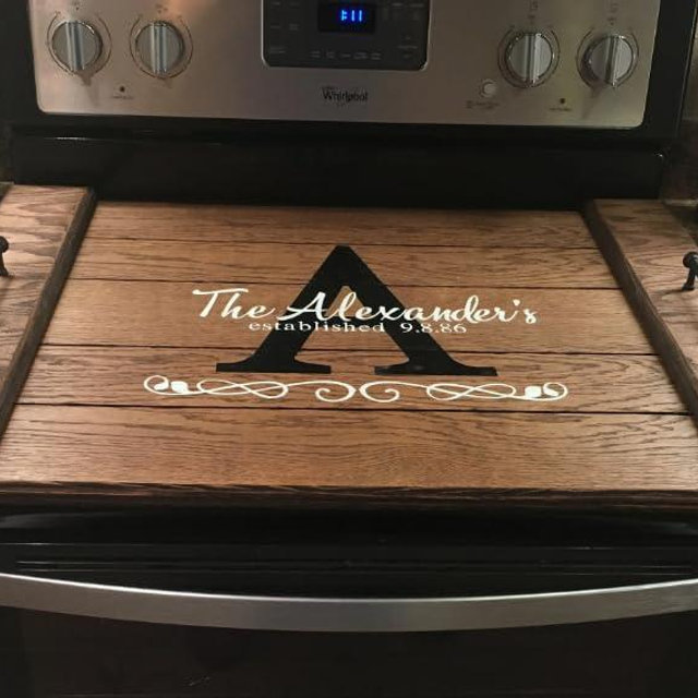 Stove Cover/Burner Guard/Stove Top Cover/Noodle Board/Wooden Stove cover for Electric Stove/Personalized Gift Sku oy1mpx2