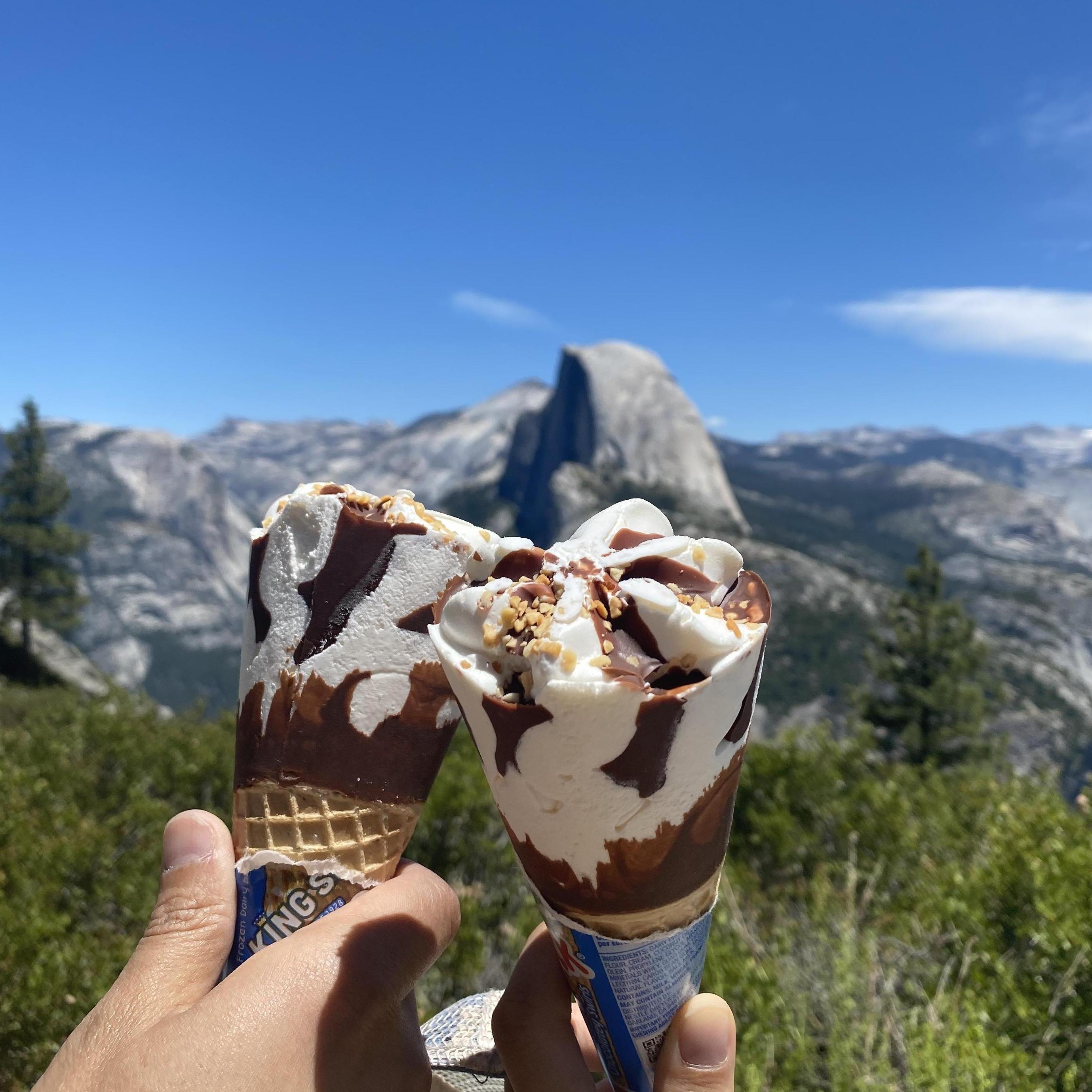 Our love for ice cream <3 at Yosemite