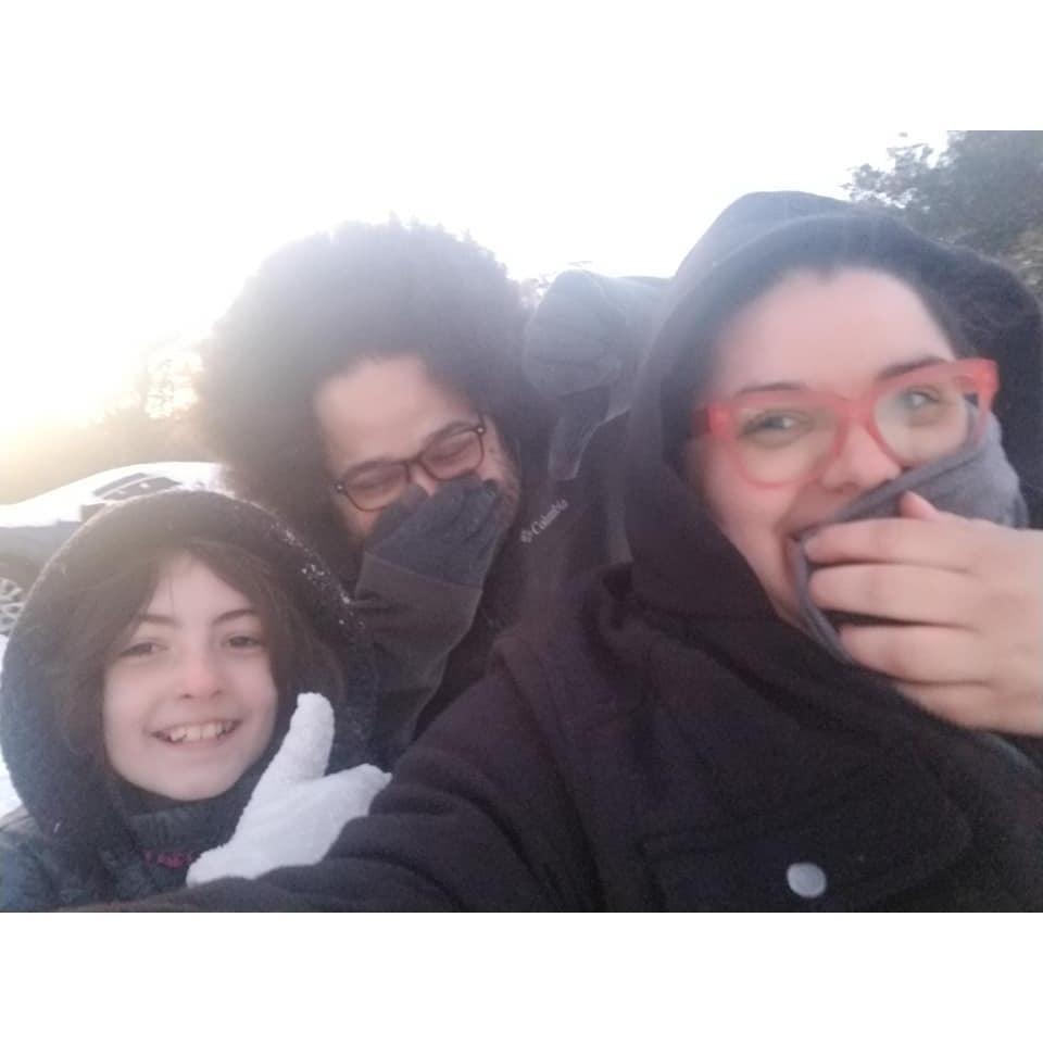 2021 - snow! We spent some time making snow angels and throwing snowballs