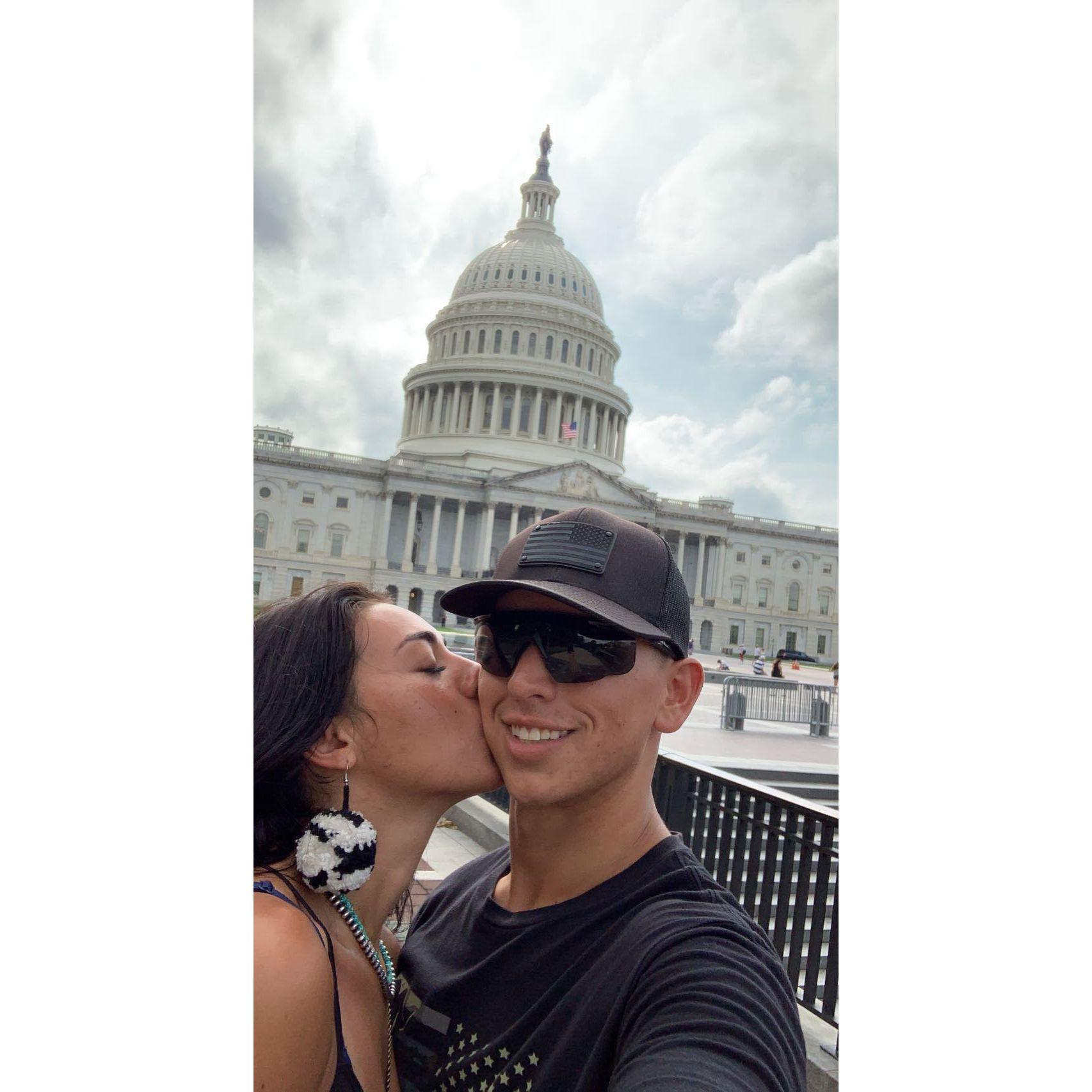 Our first trip together. Taken 3 months after we started dating.