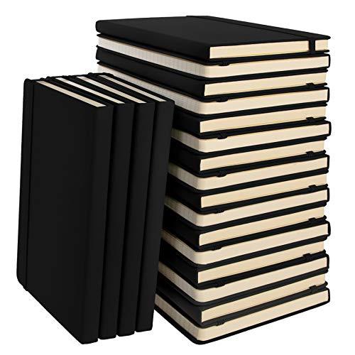 Simply Genius (20 Pack) A5 Hardcover Leatherette Journals to Write in for Women, Faux Leather Journal for Men, Writing Journal Notebook Lined, 192pg Ruled, 5.7” x 8.4”