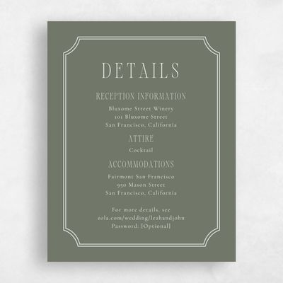 Dark Sage, Green Wedding Enclosure - Dermot