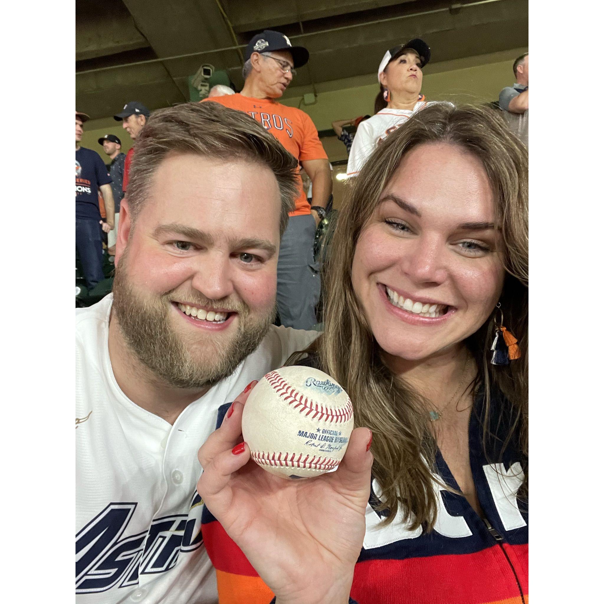 First baseball caught togther! April 2021, Houston TX