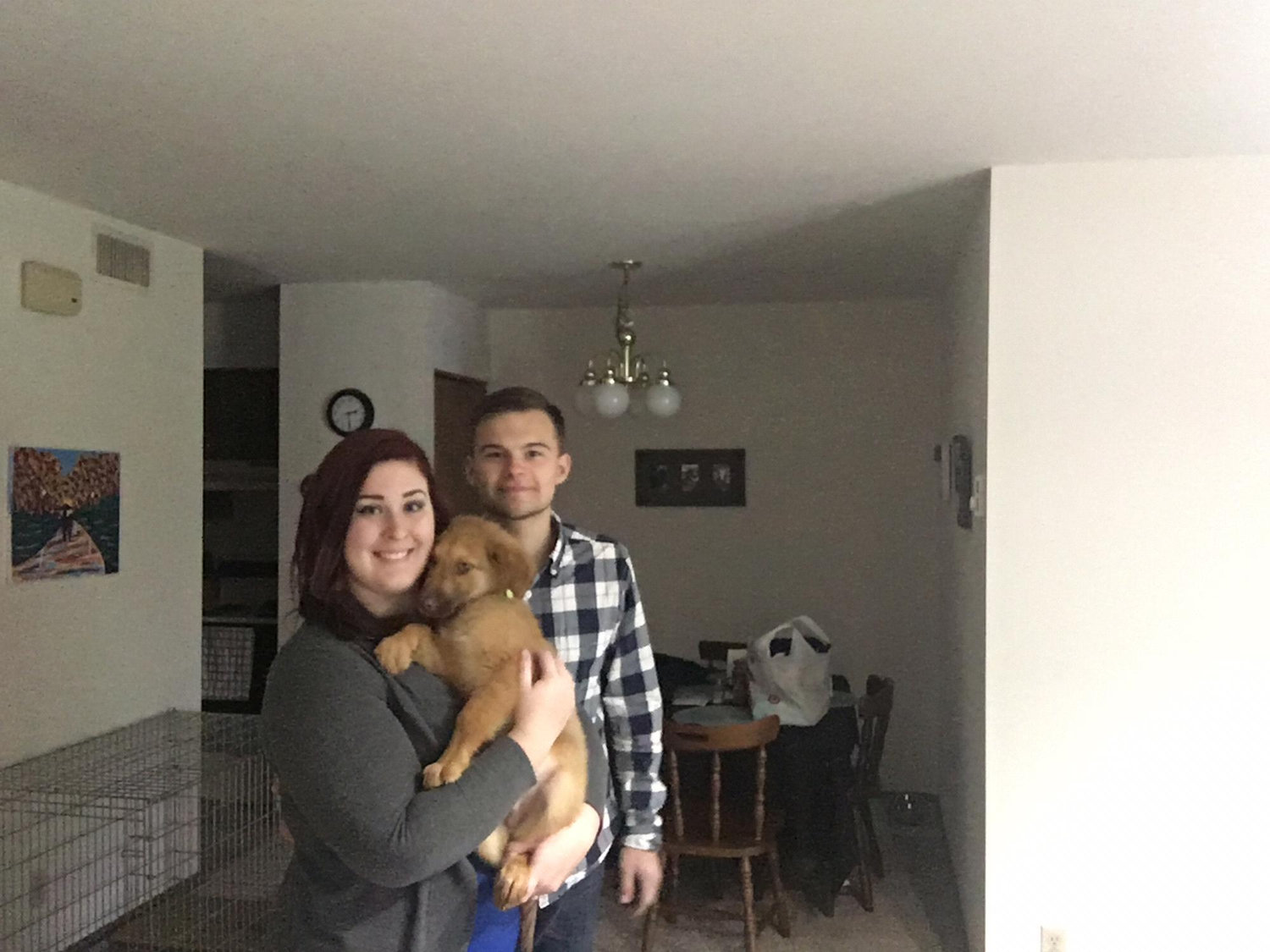 Our first pup Cal in our first apartment!