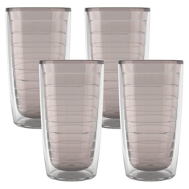 Tervis Clear & Colorful Tabletop Made in USA Double Walled Insulated Tumbler, 16oz-4pk, River Rock