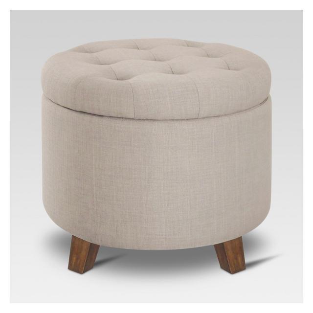 Tufted Round Storage Ottoman - Threshold™