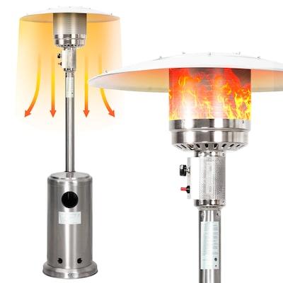 Nuu Garden 46000-BTU Silver Stainless Steel Floorstanding Liquid Propane Patio Heater