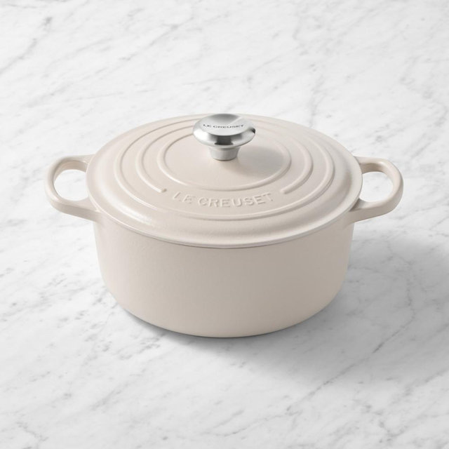 Le Creuset Signature Enameled Cast Iron Round Dutch Oven, 4 1/2-Qt., Brioche