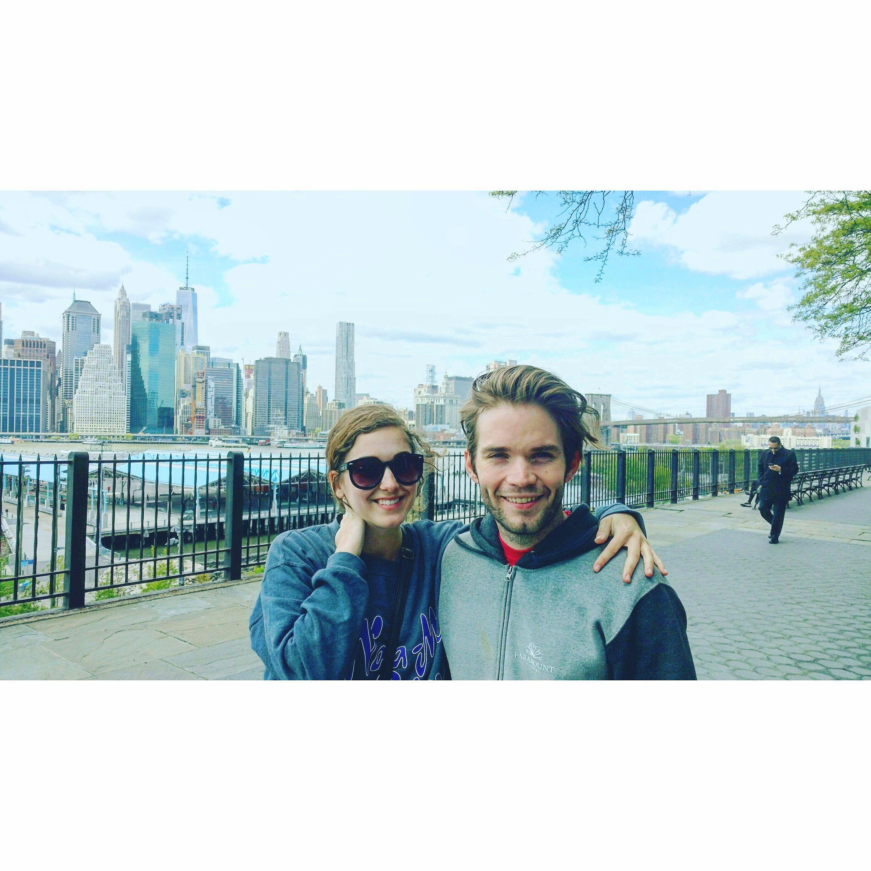The first time we visited the Brooklyn Heights Promenade, where we got engaged 6 years later!