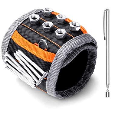 HORUSDY Magnetic Wristband,with Strong Magnets for Holding Screws, Nails, Drilling Bits, of The Best Christmas Day Tools for Men (Gift)