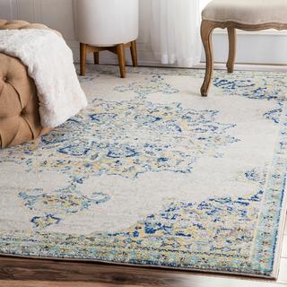 Sunny Wildflower Medallion Rug