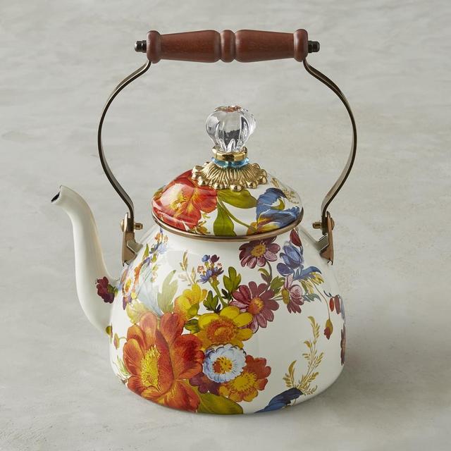 MacKenzie-Childs Tea Kettle, 2-Qt., Flower
