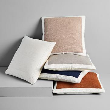 Textured Border Pillow Covers | Copper
