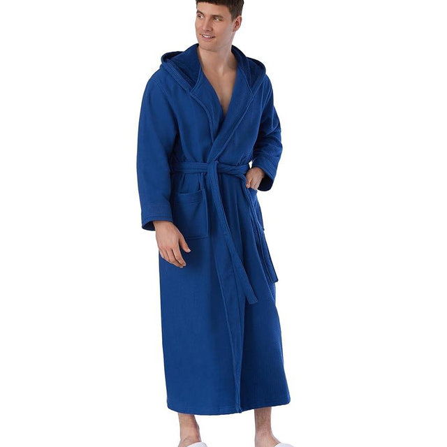 Plush Necessities Hooded Waffle Terry Robe