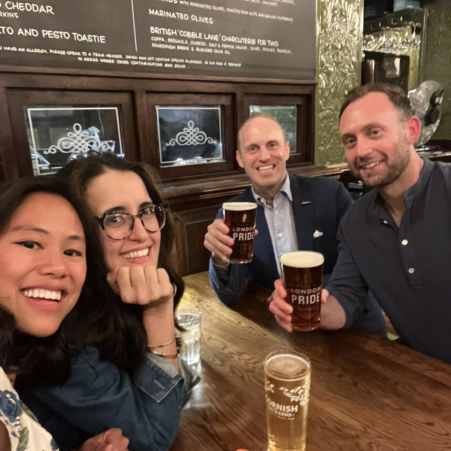 Back in London for a pint pre-QMII