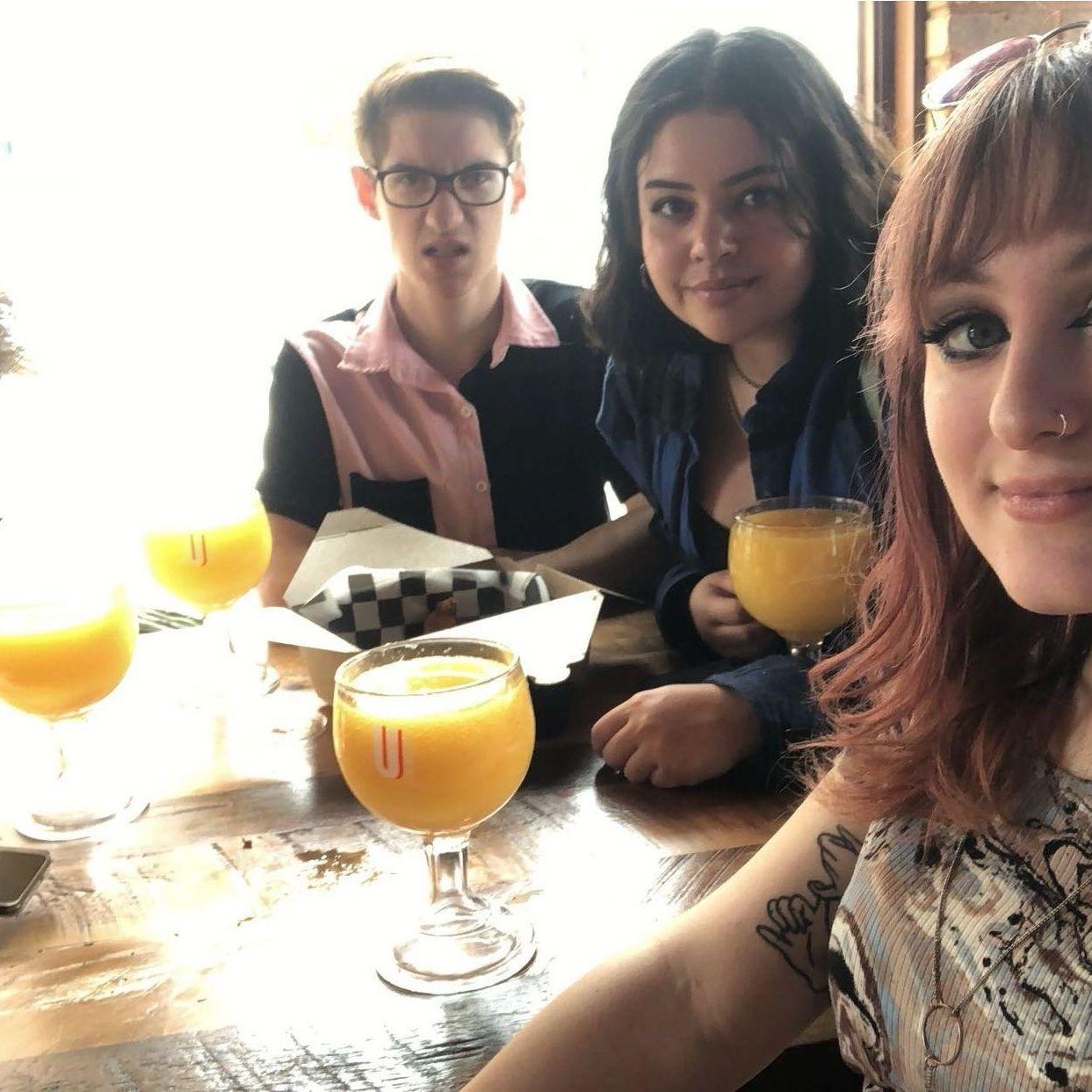 Mimosas at chasers with George and Ryann