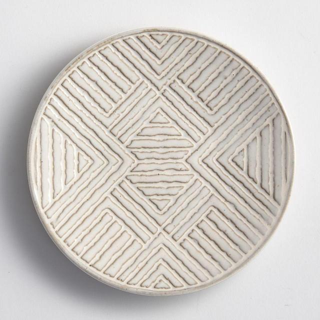 Sweet July Stoneware Appetizer Plates, Set of 4 - Reactive White