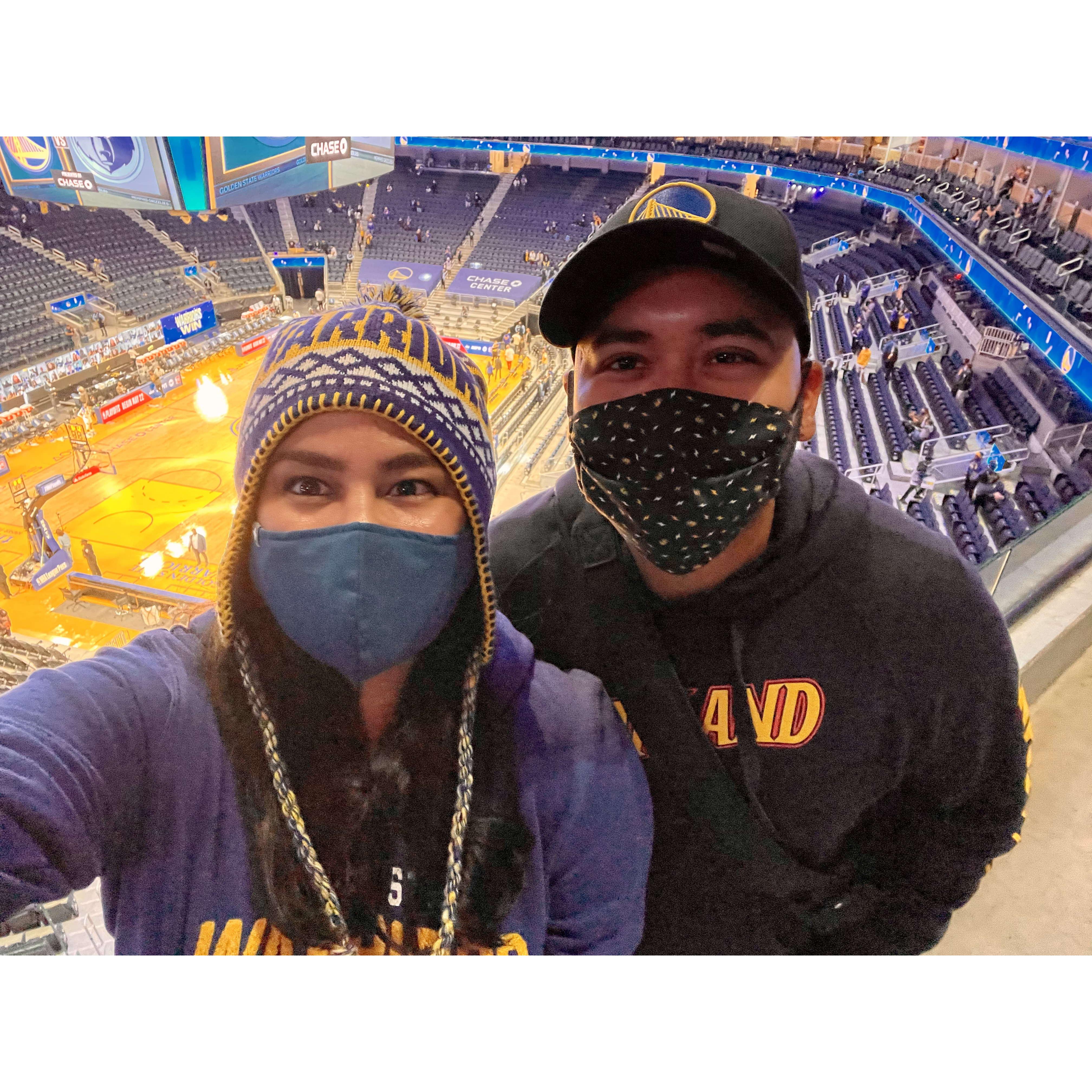 When we flew to San Francisco to see the Warriors beat down the Memphis Grizzlies! 
- May 2021