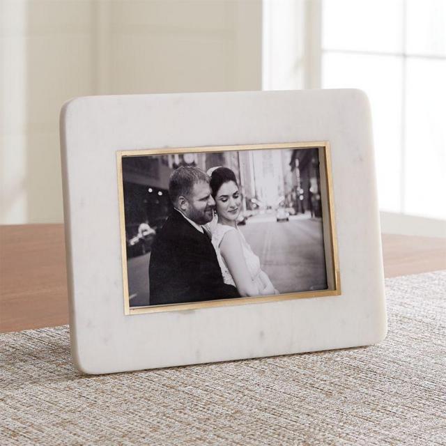 5"x7" White Marble Picture Frame