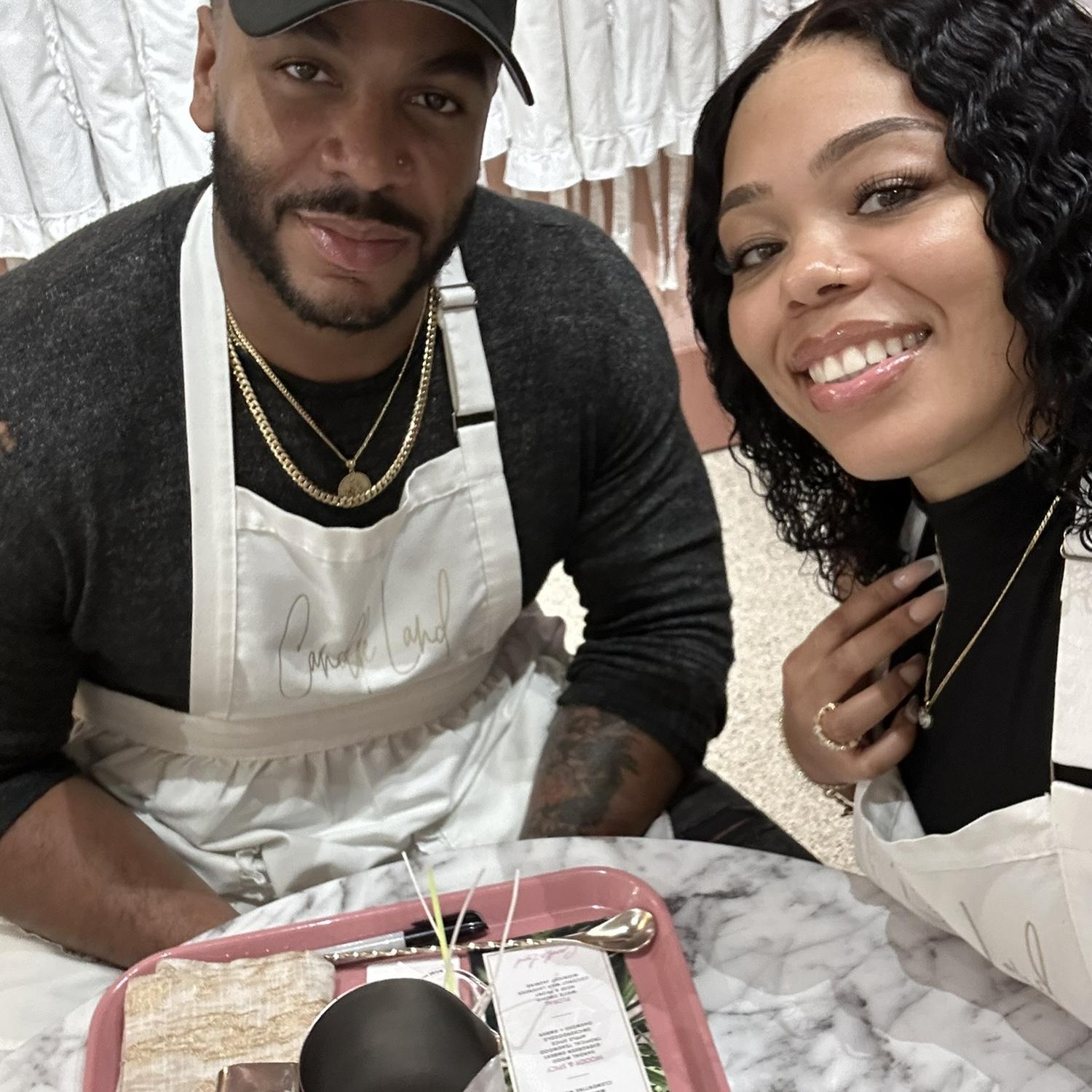 Out on a day date - Making candles!