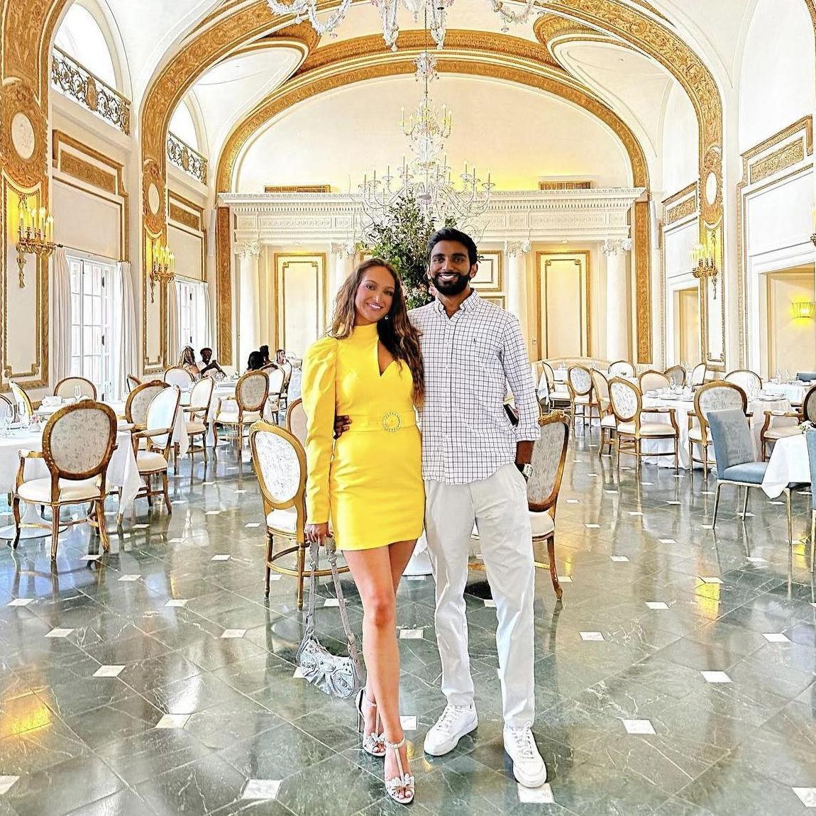 Maryn and Abhilash had a date for afternoon tea at the French Room in Dallas.