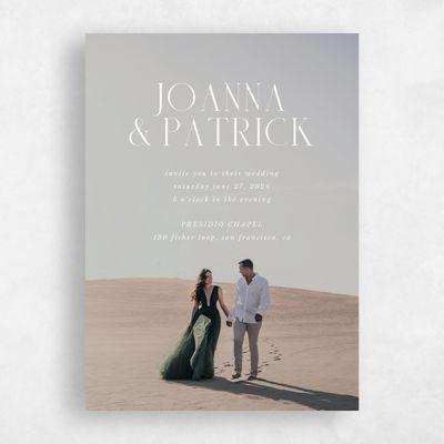 Beige Wedding Invitation - Liang Photo