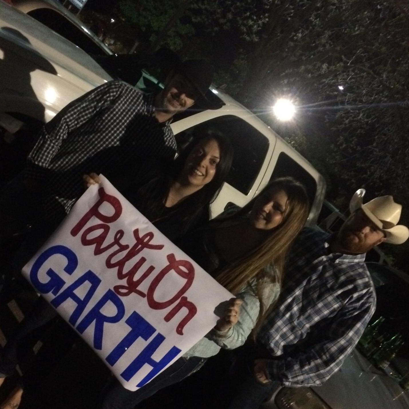 Tailgating for the Garth Brooks concert in Sacramento with Cally's brother/groomsman Michael and his now wife/bridesmaid Jessica