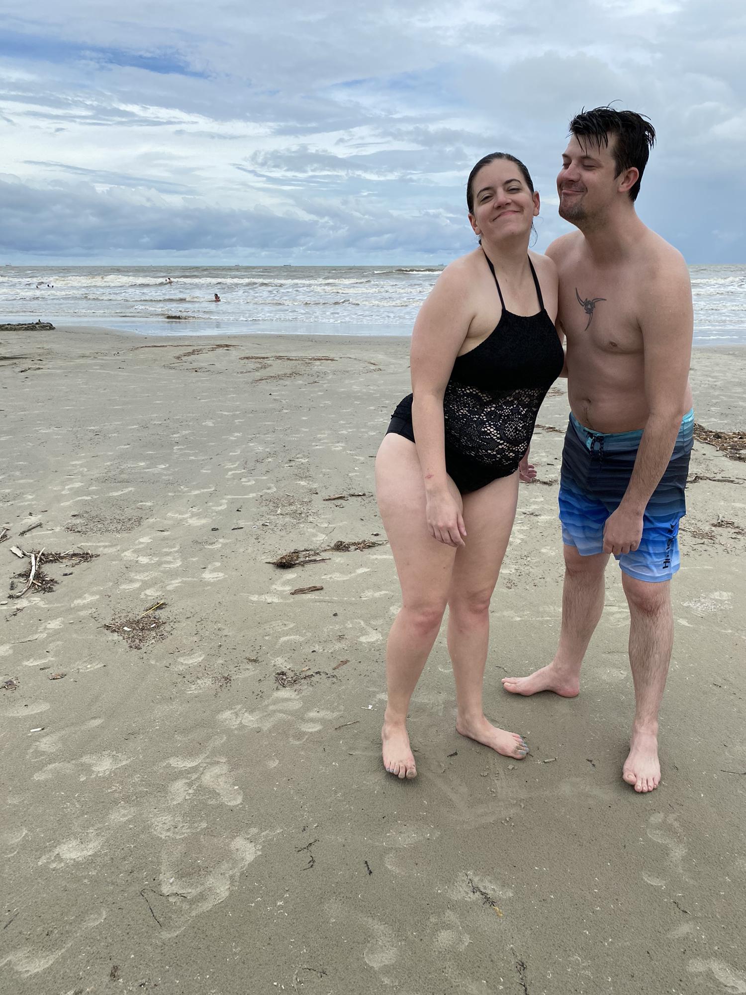 On the beach in Galveston in Summer 2021. This was a fun, quick vacation with Laura and Alex!