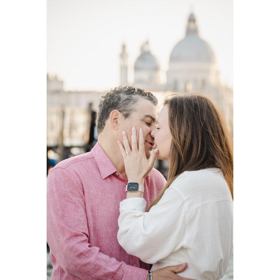 A kiss that started it all — our engagement marked the beginning of forever.