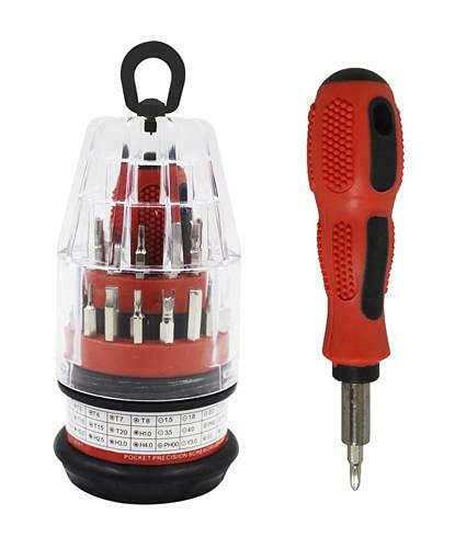 Gadgets Collection 30-in-1 Magnetic Precision Ratcheting Screwdriver Bit Set Multi Tool Repair Kit Phillips Torx Slotted Flathead Hex Bits with Carrying Case & Non-Slip Grip Handle