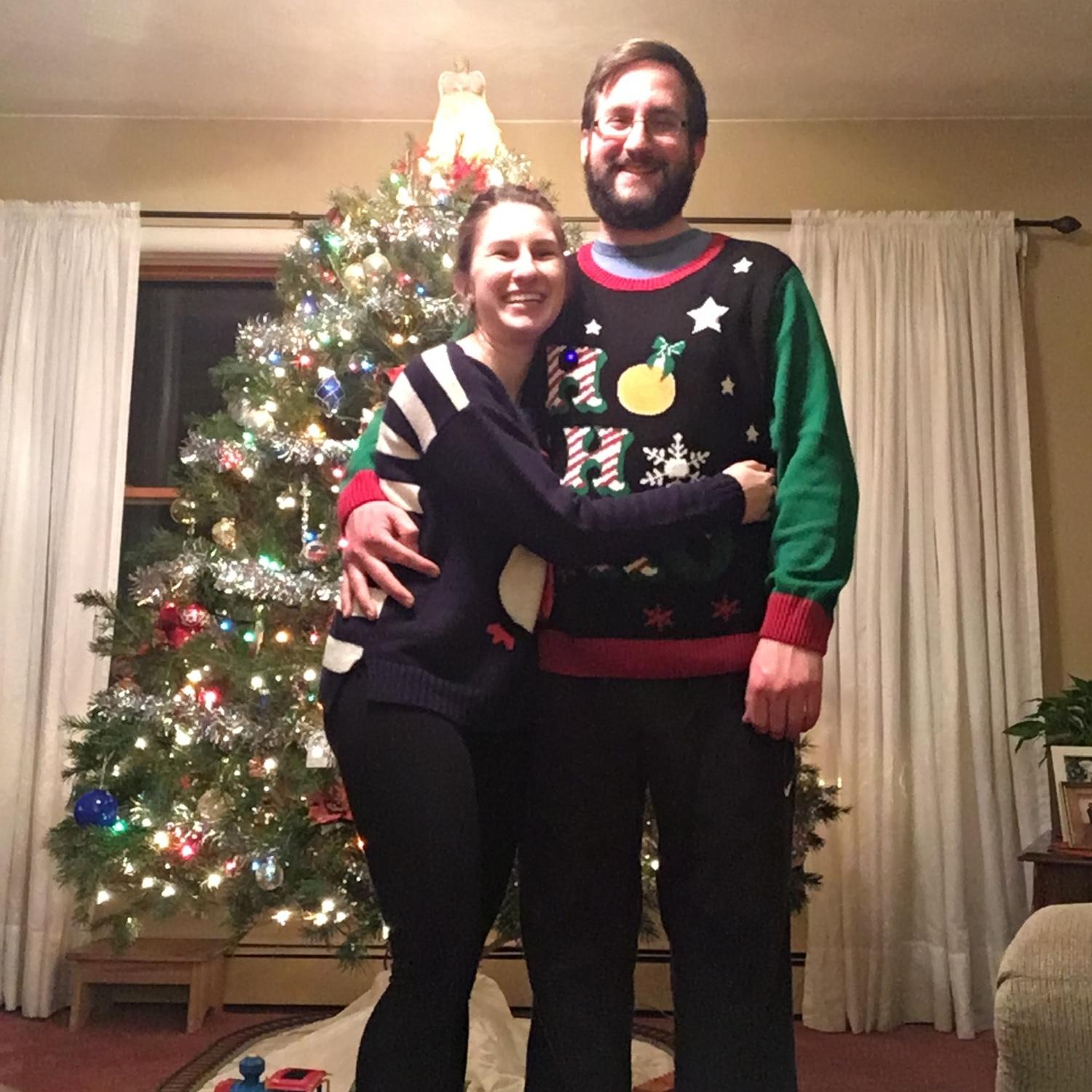 First photo officially taken together (after Kim had come home from England for Christmas).