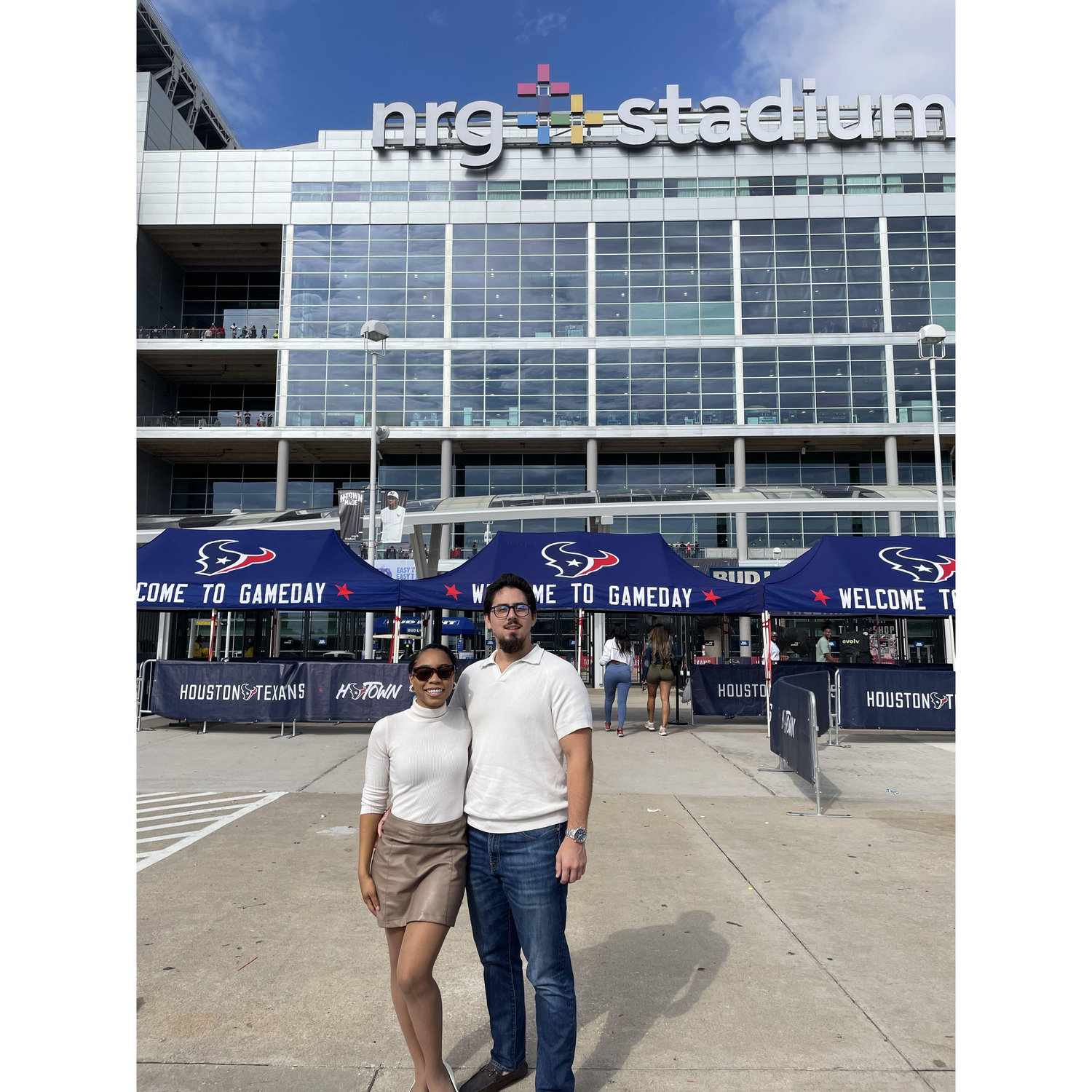 Our first football game together. Go Texans!
