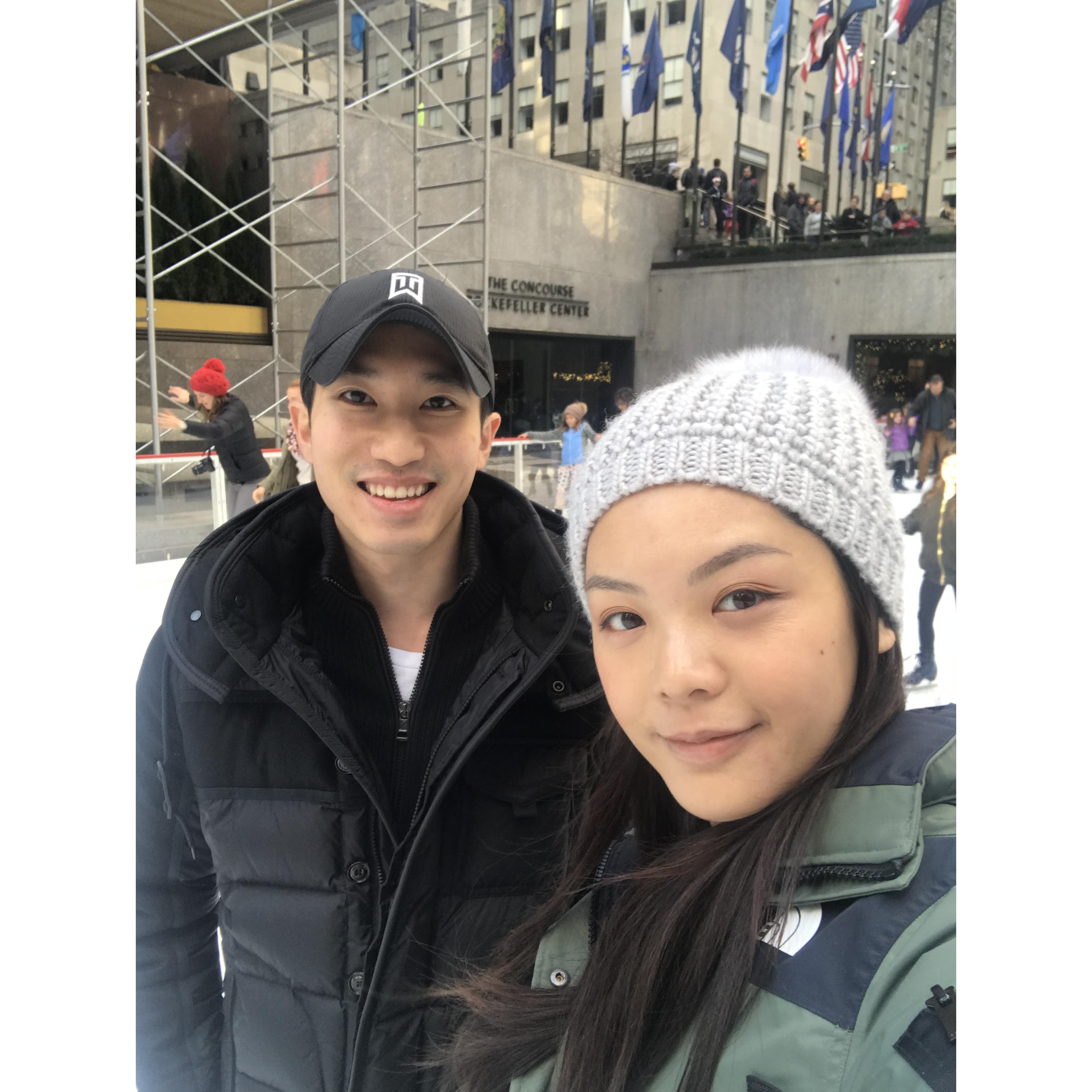 Chloe dragged Kevin to the Rockefeller Center Ice Skating Rink (and found out that Kevin can't skate)!