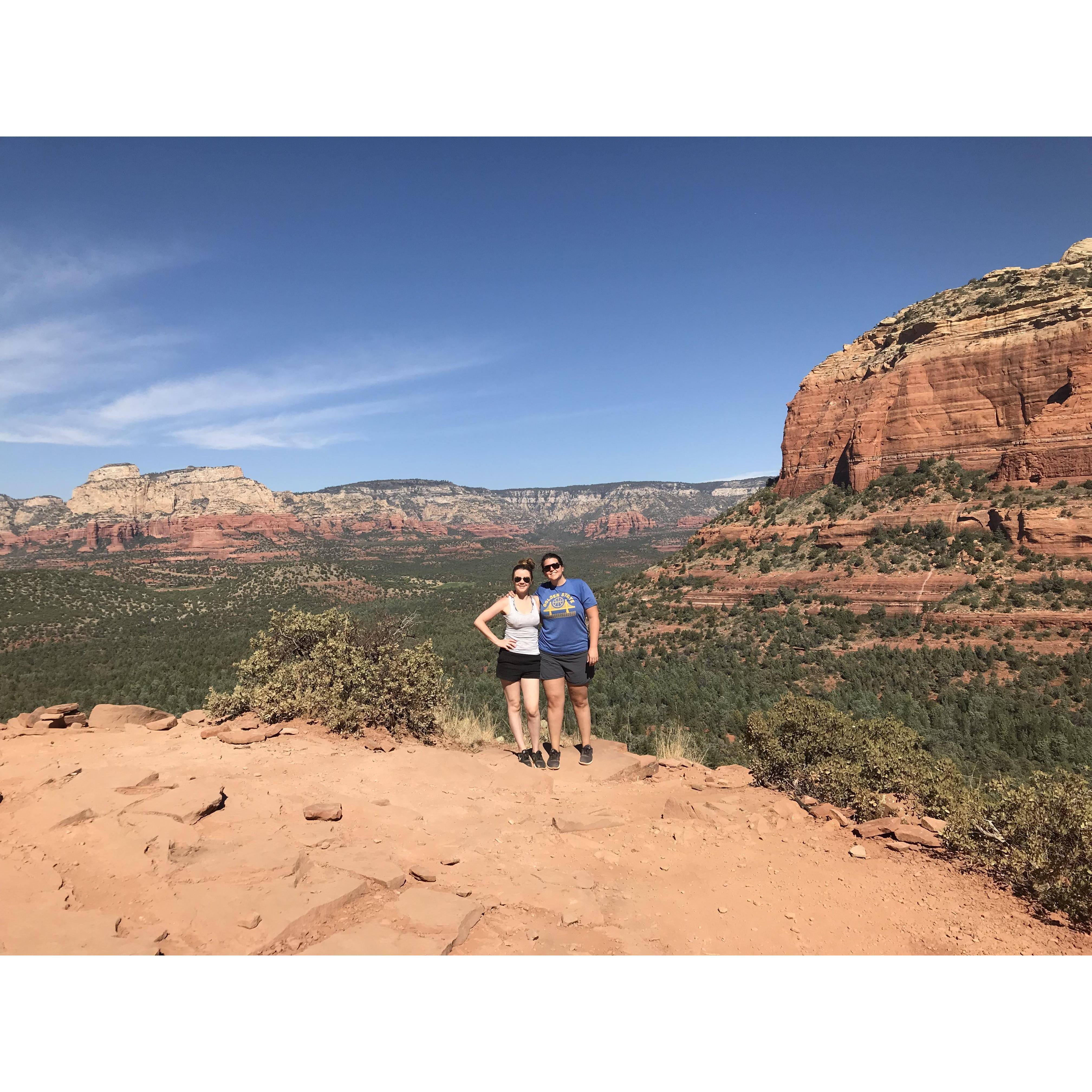 hiking the red rocks in Sedona