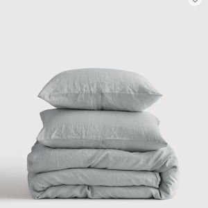 European Linen Duvet Cover Set - King/Cal King, MIST color