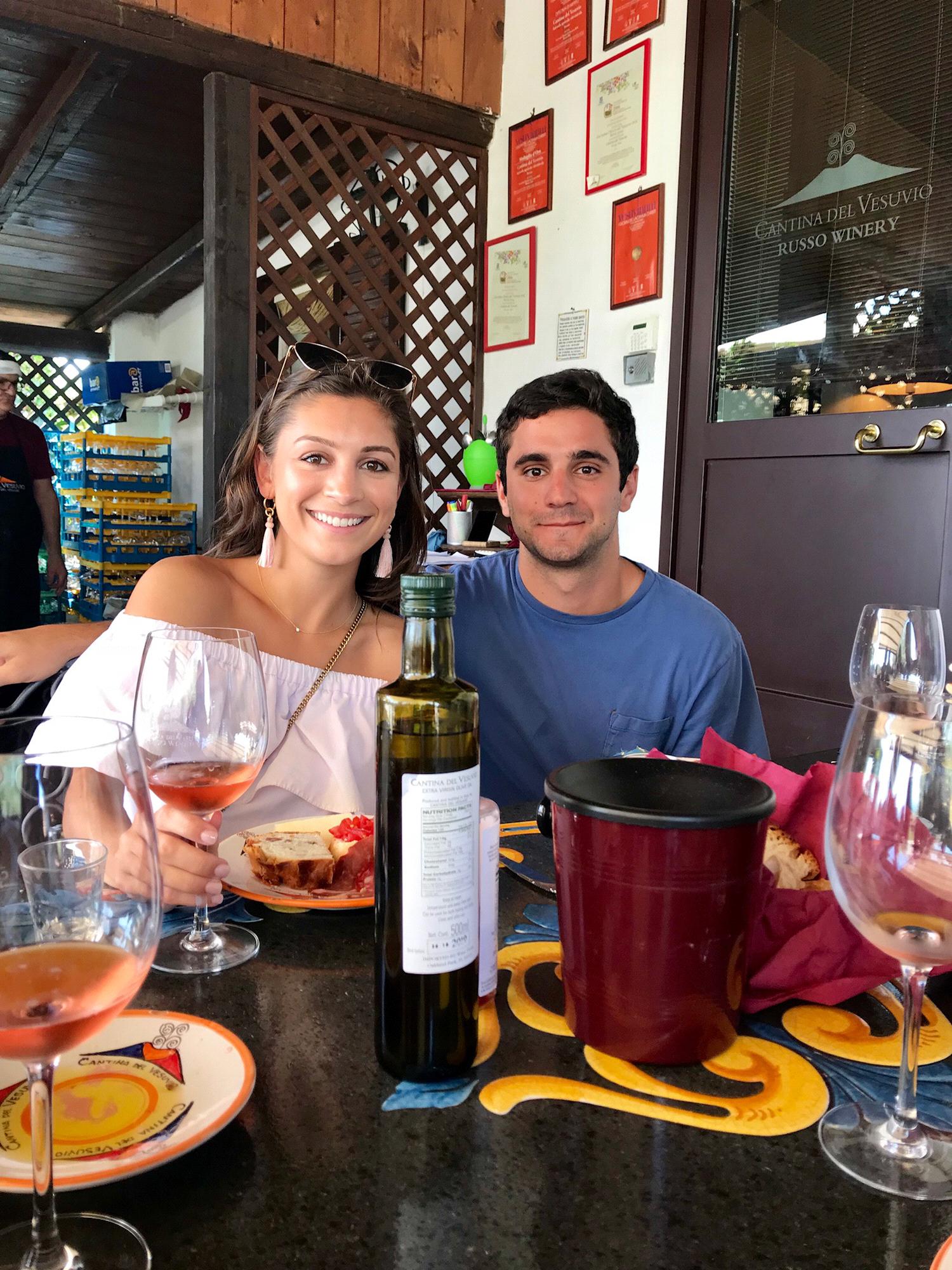 Wine tasting at Cantina del Vesuvio