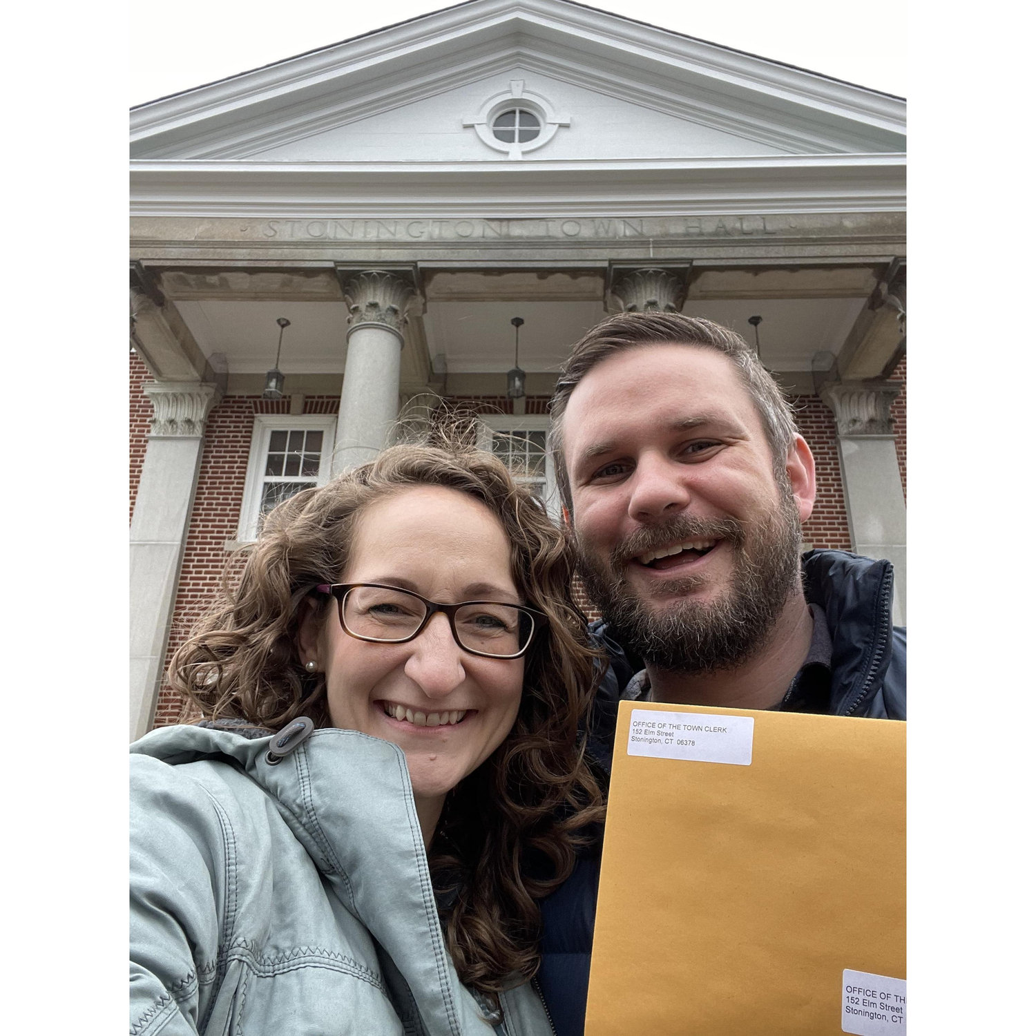 Getting our marriage license!