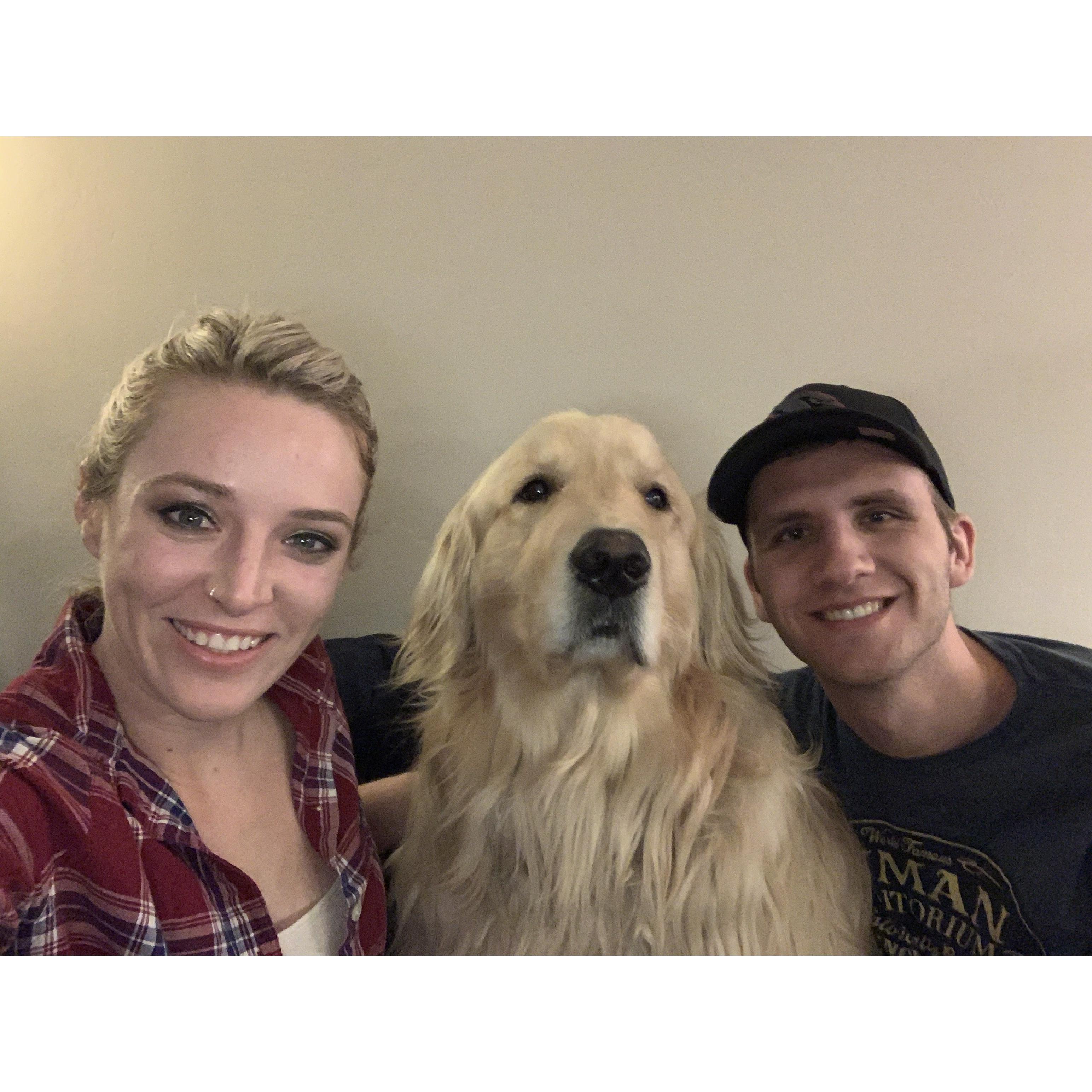 Our friends have two precious goldens that we had the privilege of puppy sitting for a weekend. This one is Griffey. His sister Ruby was on the floor holding a shoe.