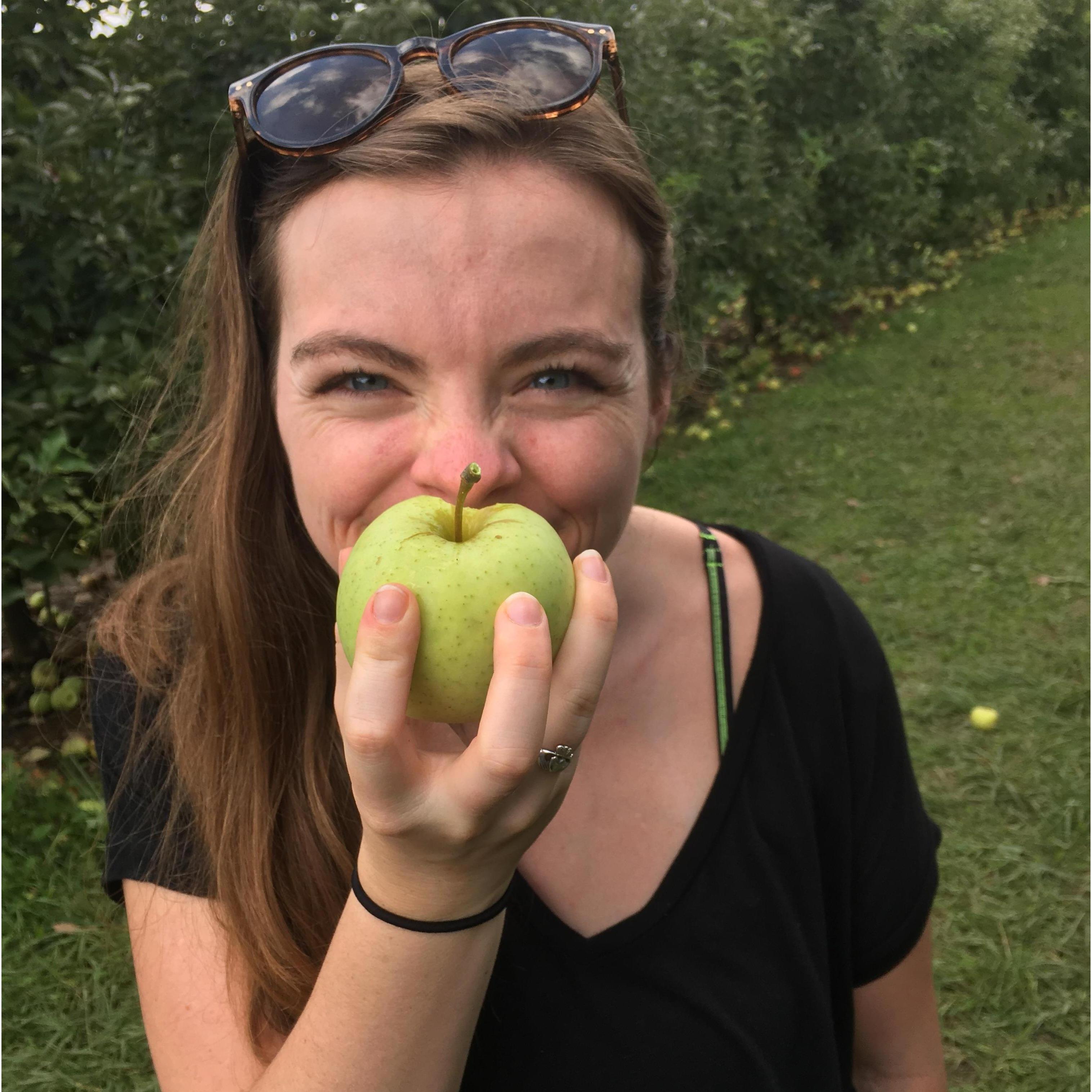 One of our many trips to apple orchards over the years